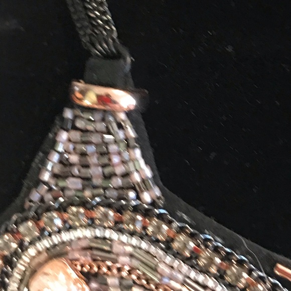 Stella And Dot Constantine Feather Statement Bib Necklace - Picture 4 of 9